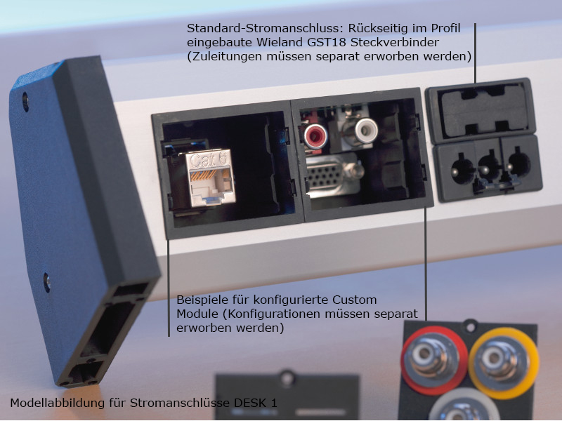 Bachmann DESK 1 Steckdose Custom Module Beispiel