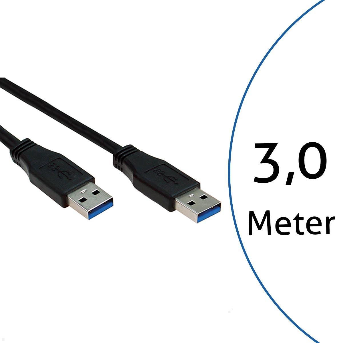 Bachmann USB 3.0 A/A Anschlusskabel 3 m 918.082 gedreht belegt