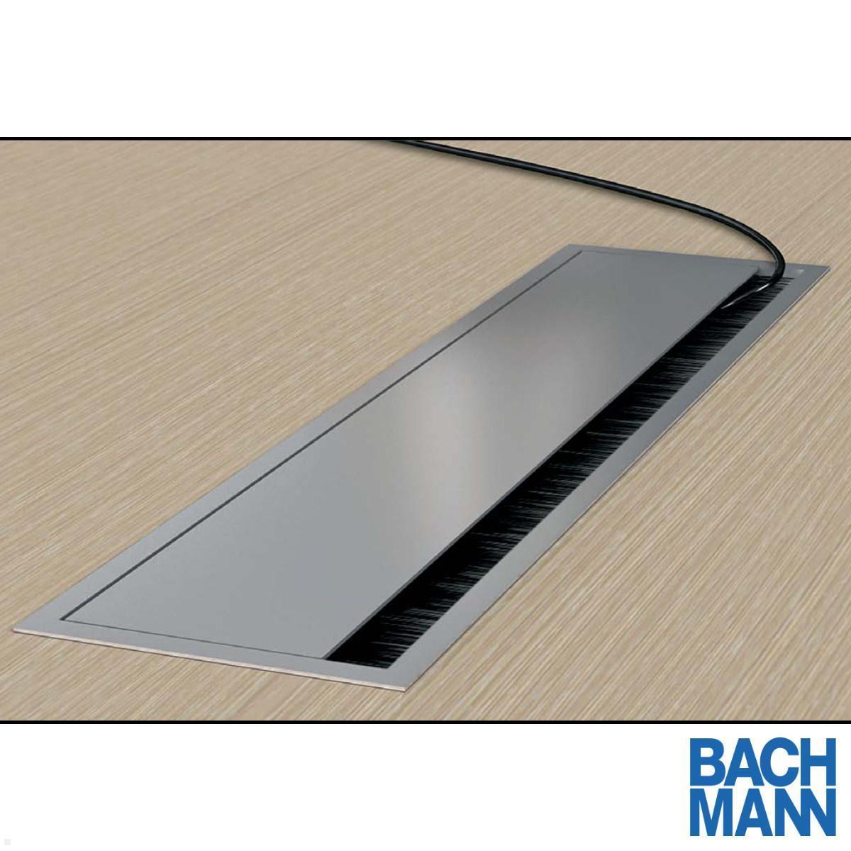 Bachmann Loop Square Kabeldurchlass 360x120mm mit Soft Close, silber (930.330) Anwendungsbeispiel