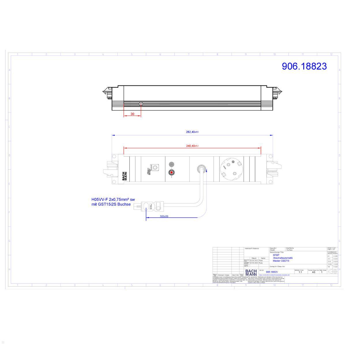 Bachmann STEP ALU Abschaltautomatik mit GST18 (906.18823), Skizze