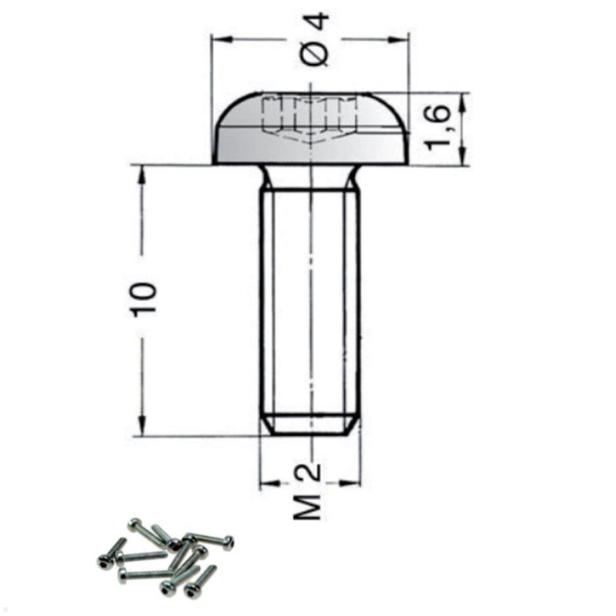 Bachmann M2 Schrauben 10 St, Skizze