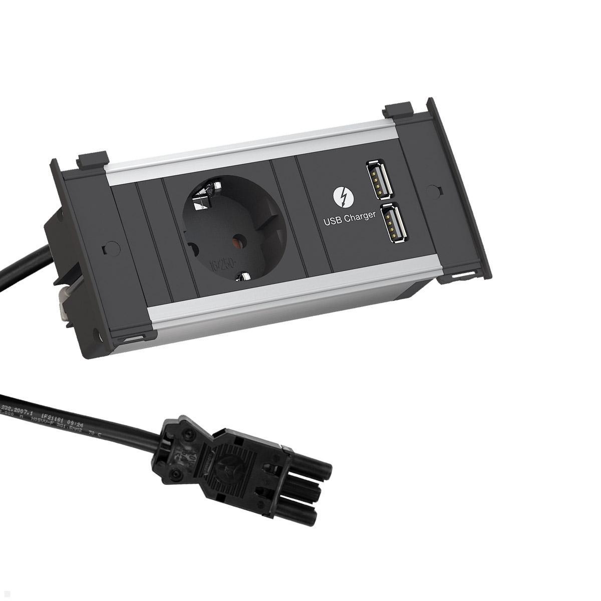 Bachmann KAPSA Einbau Steckdose USB Charger (927.251) mit GST18